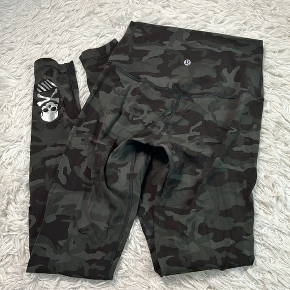 Lululemon Align Pant *Full Length 28" Incognito Camo Multi Gator Green - Picture 4 of 7